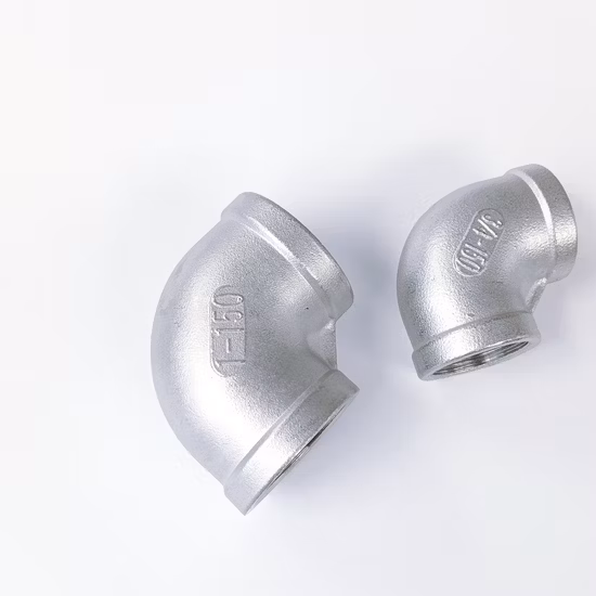 熱い販売Bsp NPTねじ込みステンレス鋼エルボ管継手